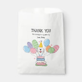 Blue Merle Sheepadoodle Birthday Party Geschenktütchen (Vorderseite)