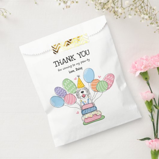 Blue Merle Sheepadoodle Birthday Party Geschenktütchen (Versiegelt)
