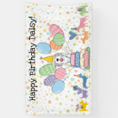 Blue Merle Sheepadoodle Dog Birthday Party Banner (Vertikal)