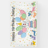 Blue Merle Sheepadoodle Dog Birthday Party Banner (Vertikal)