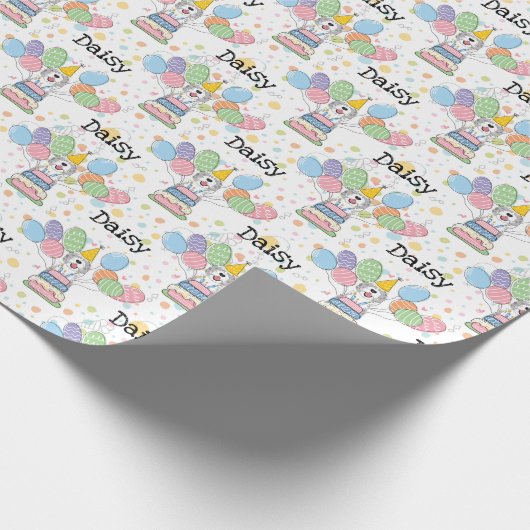 Blue Merle Sheepadoodle Hund Geburtstag Geschenkpapier (Ecke)