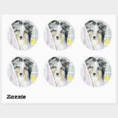 Blue Merle Sheltie Bath Runder Aufkleber (Blatt)