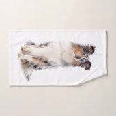 Blue Merle Sheltie Mama Badetuch Set (Handtuch)