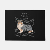 Blue Merle Sheltie Shetland Sheepdog Anatomie, Fun Fußmatte (Vorderseite)