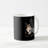 Blue Merle Sheltie Shetland Sheepdog Anatomie, Fun Kaffeetasse (VorderseiteRechts)