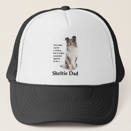 Blue Merle Sheltie Vater Hat Truckerkappe (Vorderseite)
