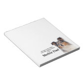 Blue Merle Sheltie Vater Notepad Notizblock (angewinkelt)