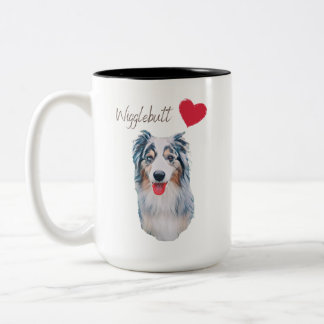 Blue Merle Wiggle Hintern Aussie Zweifarbige Tasse