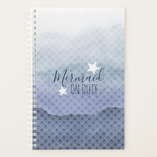 Blue Mermaid auf Duty Weekekly Monthly Planer (Vorderseite)