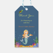 Blue Mermaid Baby Dusche Vielen Dank für Ihre Gesc