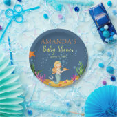 Blue Mermaid Baby Duschpapier Teller (Party)