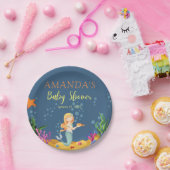 Blue Mermaid Baby Duschpapier Teller (Party)