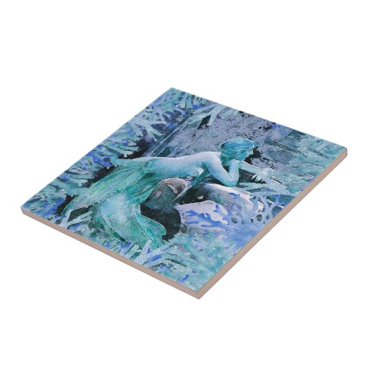 Blue Mermaid Fliese (Seite)