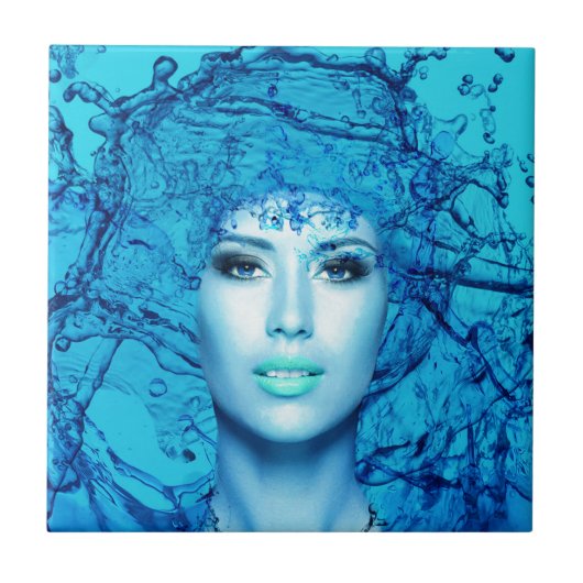Blue Mermaid Fliese (Vorderseite)