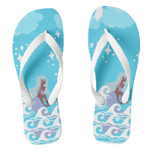 Blue Mermaid Flip Flops Badesandalen