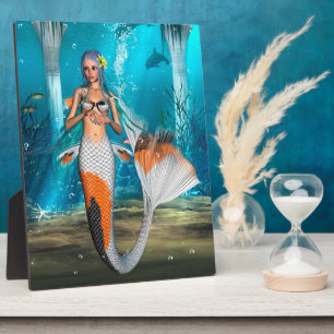 Blue Mermaid Fotoplatte