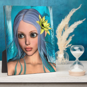 Blue Mermaid Fotoplatte