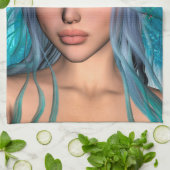 Blue Mermaid Handtuch (Gefaltet)
