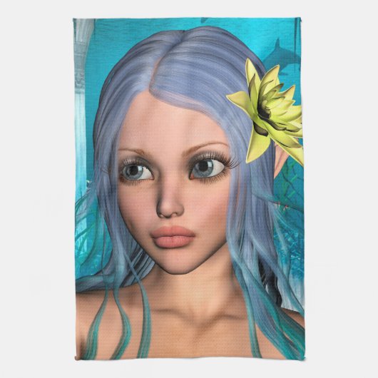 Blue Mermaid Handtuch (Vertikal)
