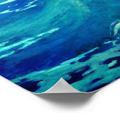 Blue Mermaid Hugging Sailor Art Poster (Ecke)