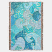 Blue Mermaid Imitate Glitzer Sea- Aquamariner Gold Decke (Vorderseite Vertikal)