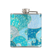 Blue Mermaid Imitate Glitzer Sea- Aquamariner Gold Flachmann (Rückseite)