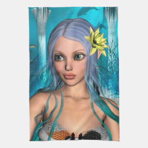 Blue Mermaid Küchentuch
