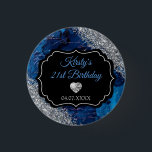 Blue Mermaid Letters Silver Glitter Birthday<br><div class="desc">Das schicke Geburtstagsgeschenk besticht durch einen zauberhaften,  blauen und silbernen Mermaid-Hintergrund mit silberfarbenem Glitzer und einem Diamantenherz.</div>