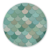 Blue Mermaid Merman Serpent Dragon Scales Keramikknauf (Vorderseite)