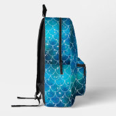 Blue Mermaid Pattern Bedruckter Rucksack (Links)