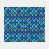 Blue Mermaid Pattern Fleecedecke (Vorderseite (Horizontal))