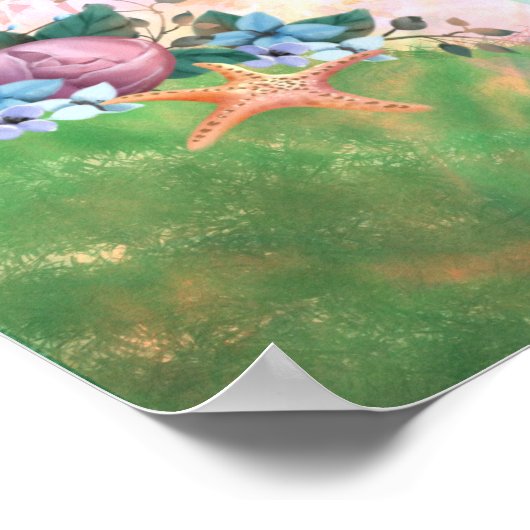 Blue Mermaid Poster (Ecke)