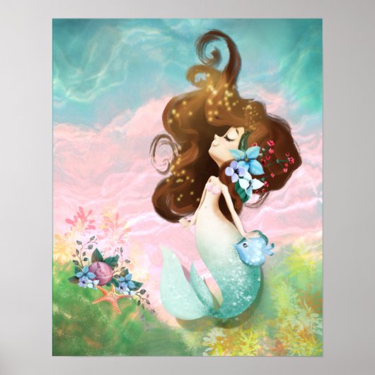 Blue Mermaid Poster (Vorne)