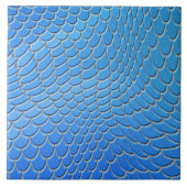 Blue mermaid scales, fish scale fliese (Vorderseite)