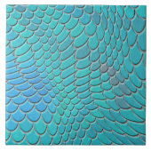 Blue mermaid scales, fish scale fliese (Vorderseite)