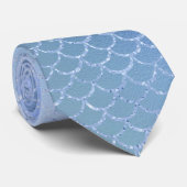 Blue Mermaid Scales Neck Tie Krawatte (Gerollt)