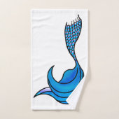 Blue Mermaid Schwanz auf Badetuch Set (Handtuch)