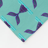 Blue Mermaid Schwanz Fleecedecke (Ecke)
