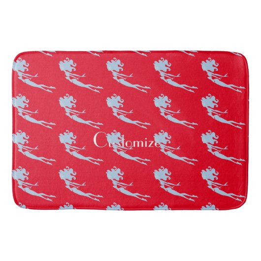 Blue Mermaid Swimmer Thunder_Cove Badematte (Vorderseite)