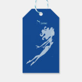 Blue Mermaid Swimmer Thunder_Cove Geschenkanhänger (Rückseite)