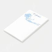 Blue Mermaid Swimmer Thunder_Cove Post-it Klebezettel (angewinkelt)