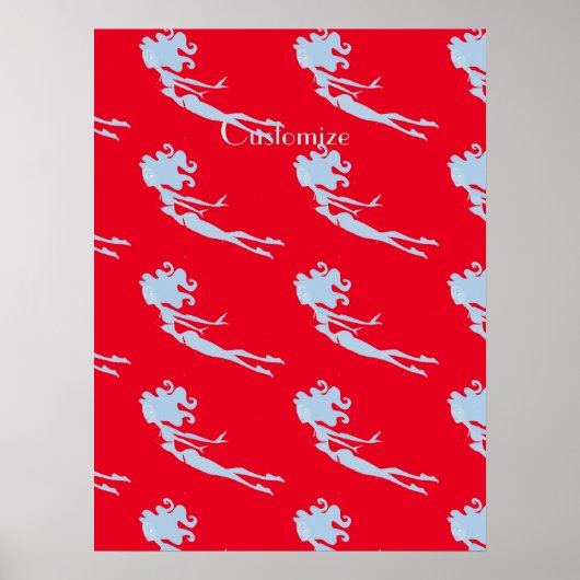 Blue Mermaid Swimmer Thunder_Cove Poster (Vorne)