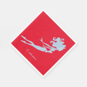 Blue Mermaid Swimmer Thunder_Cove Serviette (Ecke)