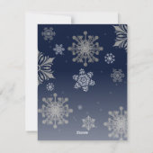 Blue Merry and Bright Snowflakes Weihnachten Foto (Rückseite)