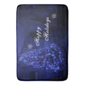 Blue Merry Christmas Tree Lights Badematte (Vorderseite Vertikal)
