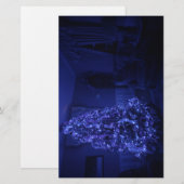 Blue Merry Christmas Tree Lights Briefpapier (Vorne/Hinten)