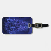 Blue Merry Christmas Tree Lights Gepäckanhänger (Vorderseite horizontal)