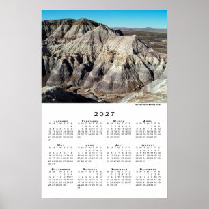 Blue Mesa Badlands Wüstenberge 2027 Kalender Poster