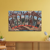 Blue Mesa Lake, Colorado - Große Letter Scenes Leinwanddruck (Insitu (Wohnzimmer))