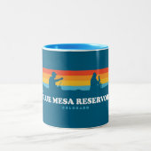Blue Mesa Reservoir Colorado Canoe Zweifarbige Tasse (Mittel)